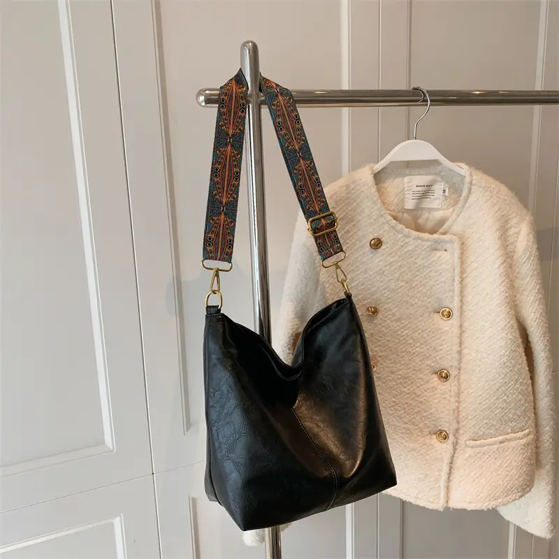 geometric strap hobo bag large capacity crossbody bag womens retro style shoulder bag details 10