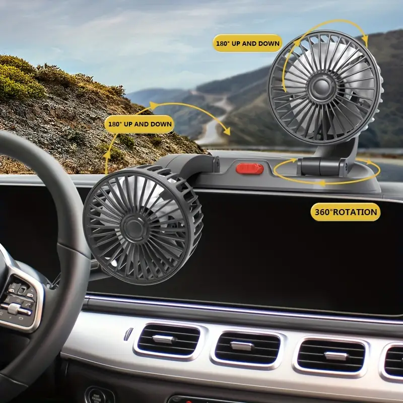 🚗Mufă USB de vară Mașină Mașină Acasă Mini ventilator cu două capete-FP003-VP🧊