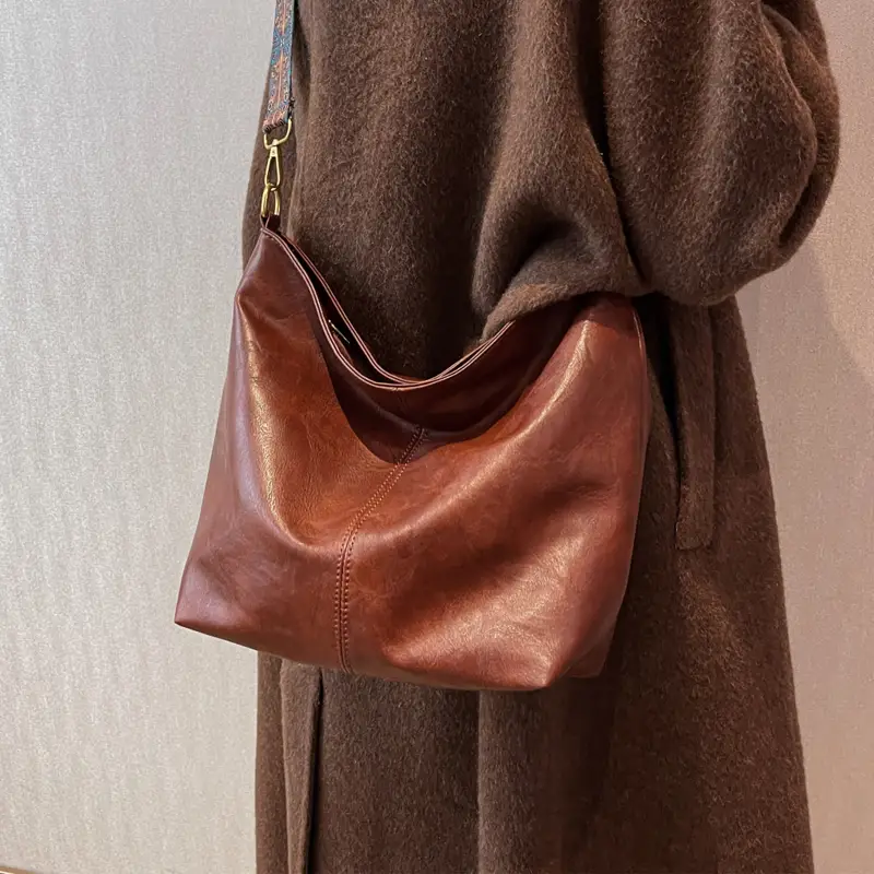 geometric strap hobo bag large capacity crossbody bag womens retro style shoulder bag details 4