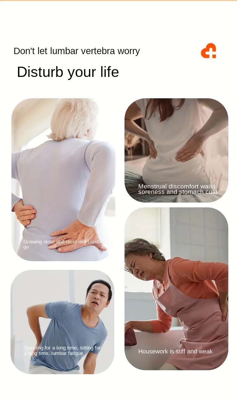 1pc 3 speed heated 3 speed massage back massager graphene cordless heated harness massage belt heated belt gift details 2