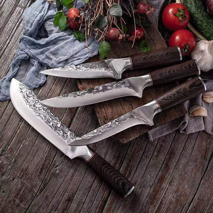 🔪✨ Conjunto Premium Damasco de 4 peças: O presente perfeito para o entusiasta experiente da cozinha e entusiasta de atividades ao ar livre! 🎁🍳