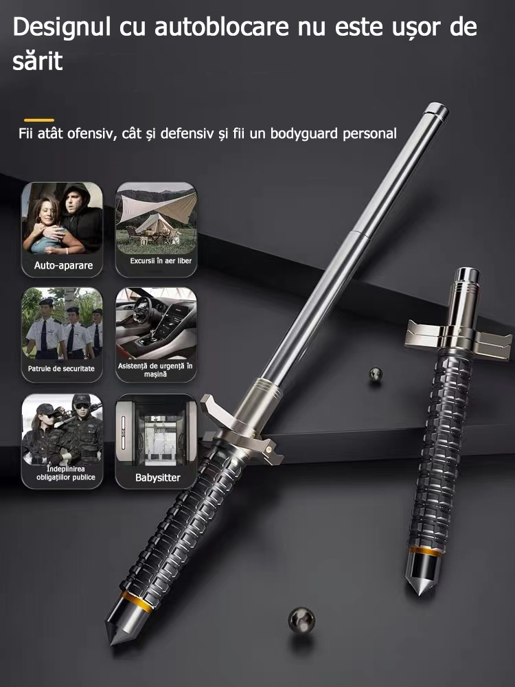Bastonul telescopic portabil poate fi folosit pentru autoapărare - protejează-te pe tine și pe cei dragi și crește-ți încrederea în tine! ” 💪🌆