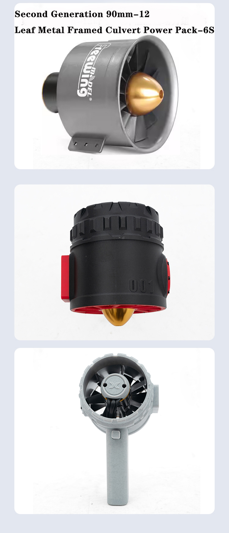 Superstrong Air blower Mini Turbo Jet Fan 90mm Brushless Motor Violent Blower Instantaneous Thrust 5kg/s 3000W 230m/s Duct Fan