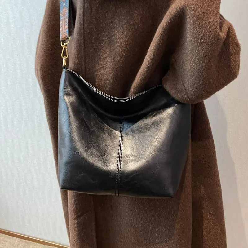 geometric strap hobo bag large capacity crossbody bag womens retro style shoulder bag details 5