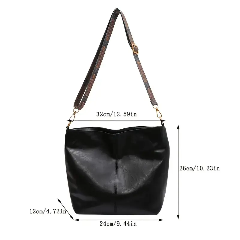 geometric strap hobo bag large capacity crossbody bag womens retro style shoulder bag details 13