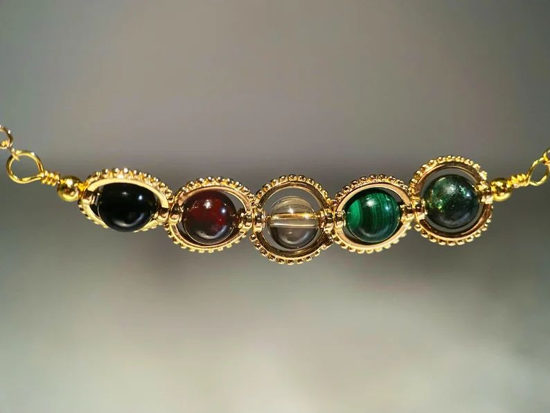 "Kézzel készített kristály nyakláncok - Zodiákus nyakláncok karneol, napkő, tigrisszem, citrin - Természetes horoszkóp ékszerek születésnapokra"