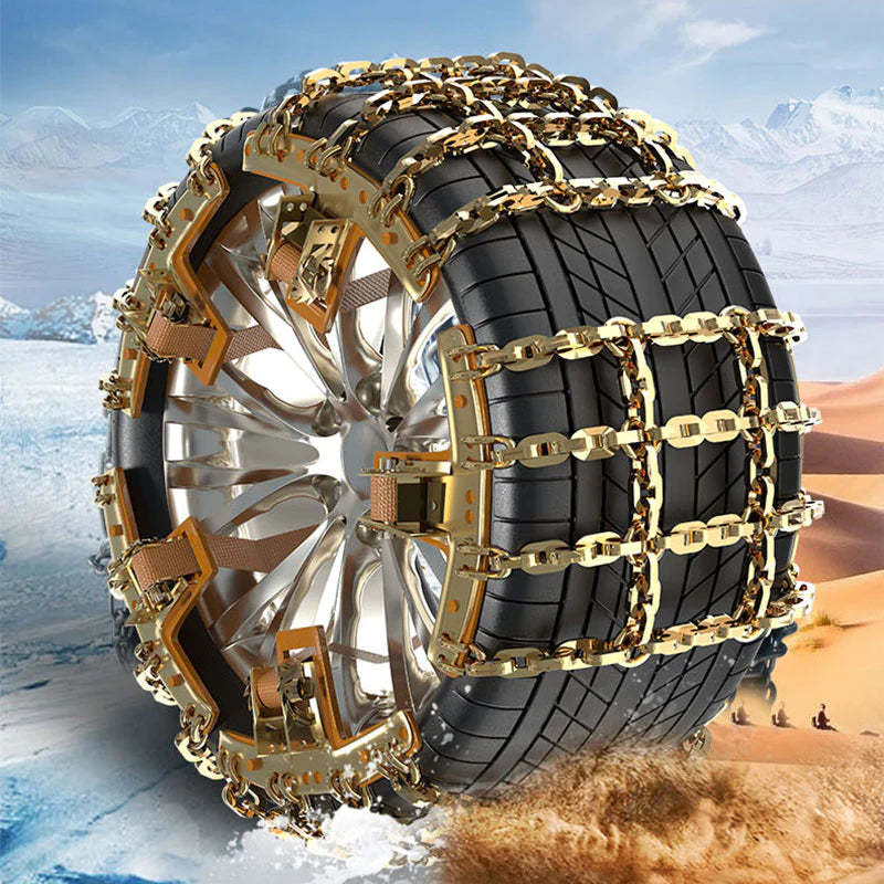 TESEVO Anti-Slip Snow Chains Nine Grid for Model Y/3/X/S