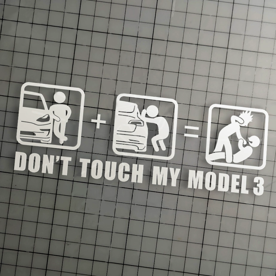 Don't Touch My Car Sticker for Tesla Model 3/Y/S/X (Suitable for model 3 highland)-TESEVO