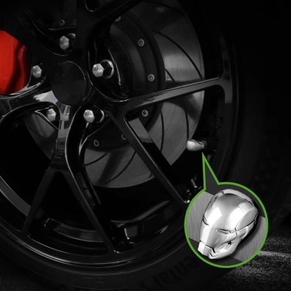 Iron Man Wheel Tire Valve Stem Caps for Tesla Model 3/Y/X/S 2017-2023（4pcs）-TESEVO
