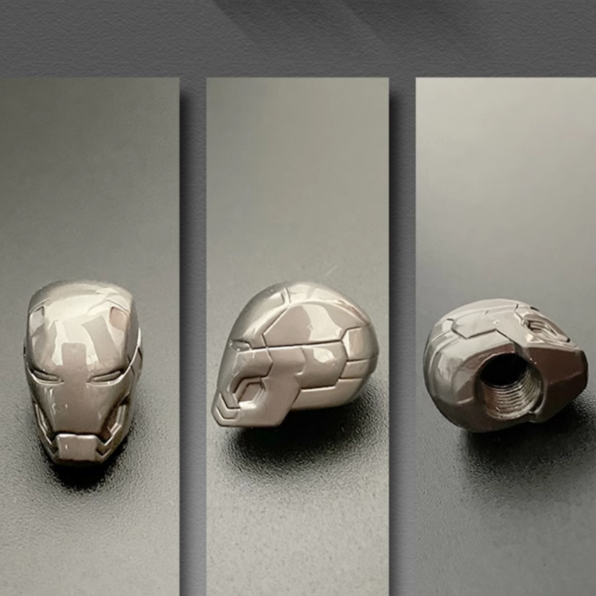 Iron Man Wheel Tire Valve Stem Caps for Tesla Model 3/Y/X/S 2017-2023（4pcs）-TESEVO