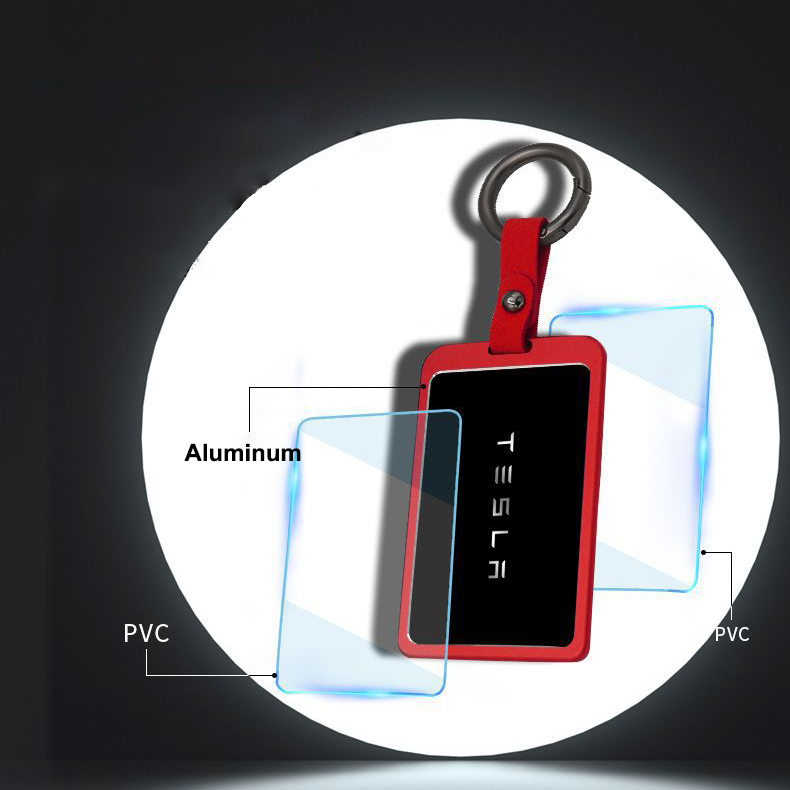 Round Button Key Card Holder for Tesla Model 3/Y 2017-2023-TESEVO
