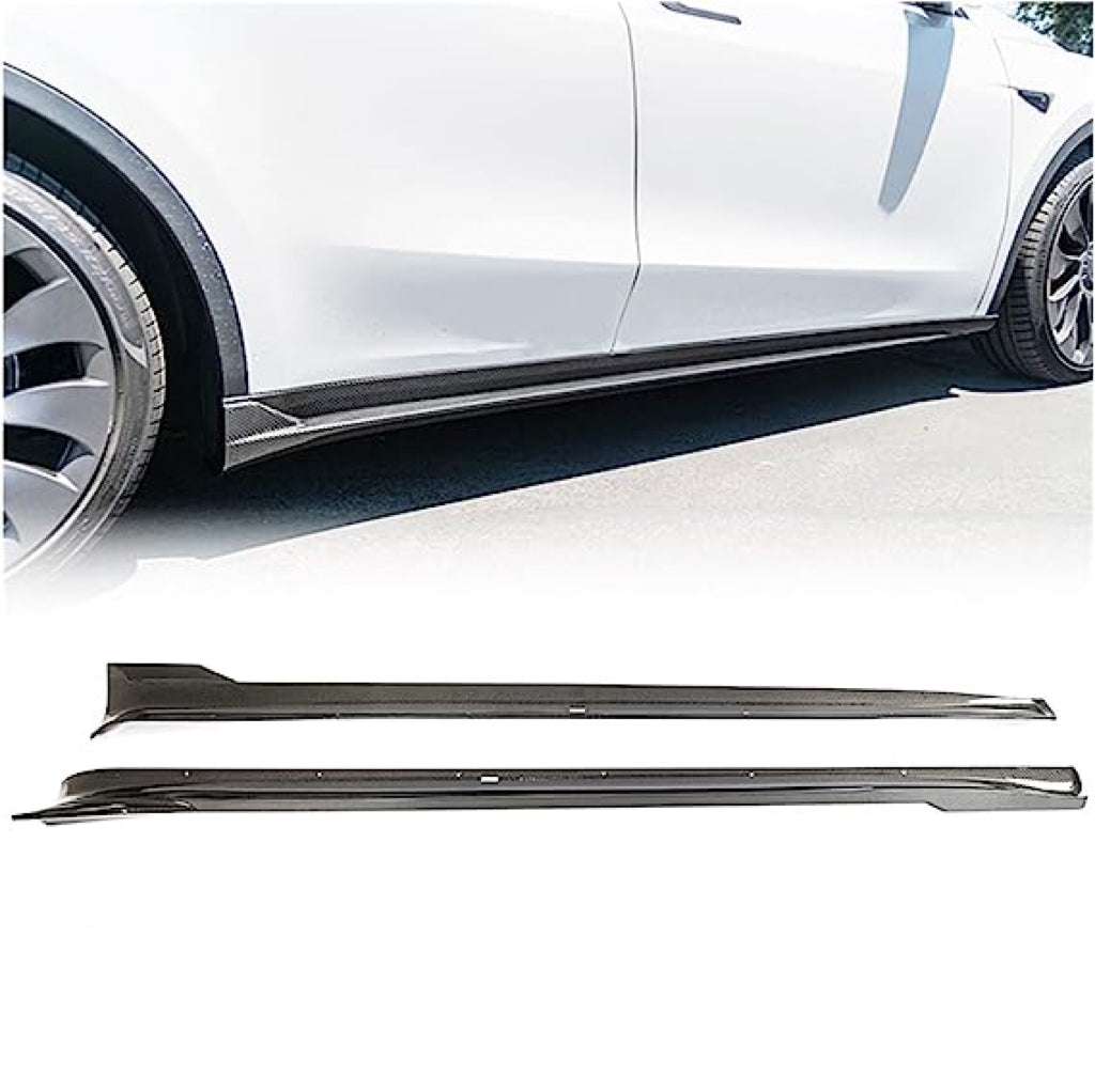 Real Carbon Fiber Side Skirts for Tesla Model S 2021-2023-TESEVO