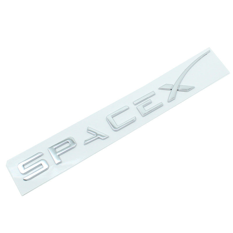 3D Metal Letters SpaceX Rear Trunk Sticker for Tesla Model 3/Y/S/X-TESEVO