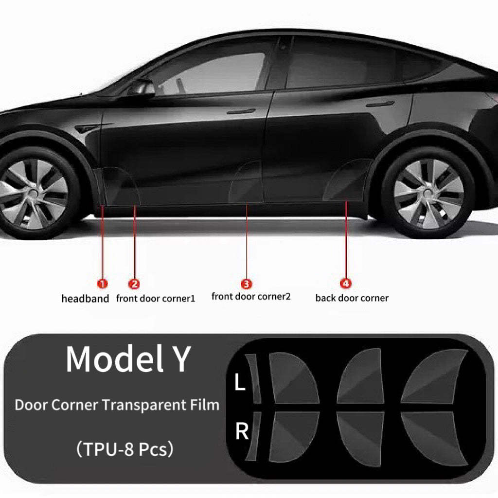 Door Corner Protective Film Kits for Tesla Model 3 2017-2023 Model Y 2020-2023-TESEVO