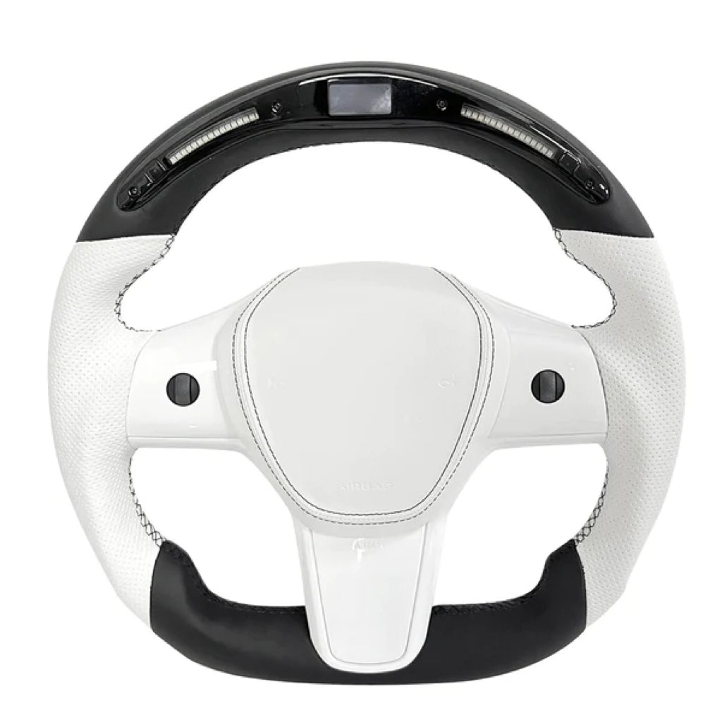 TESEVO LED Sport Leather Steering Wheel for Model 3/Y 【Style 20】