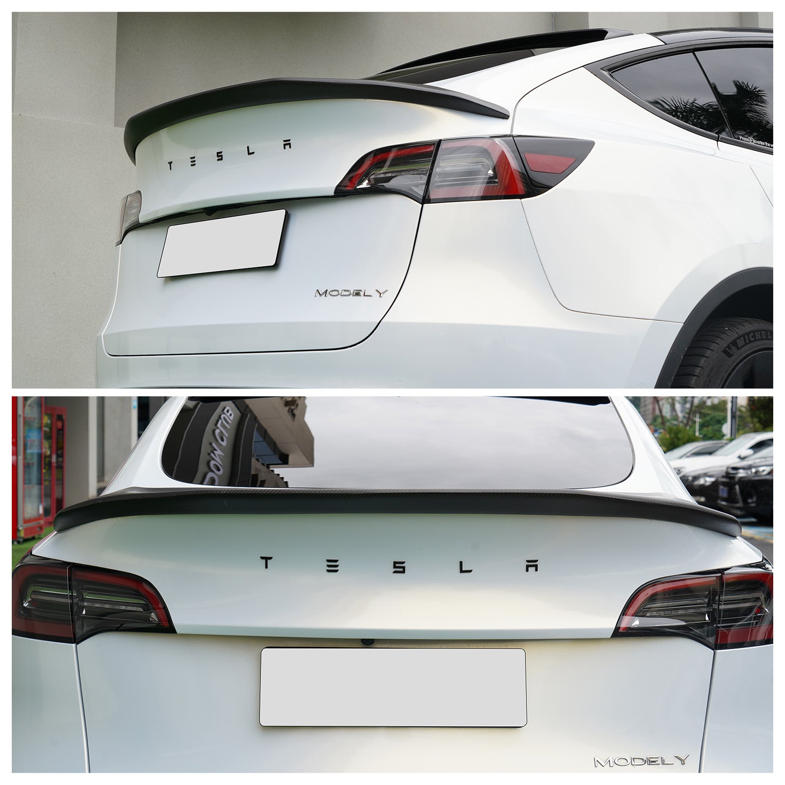 TESEVO V-Style Spoiler Real Carbon Fiber for Tesla Model 3/Y-TESEVO