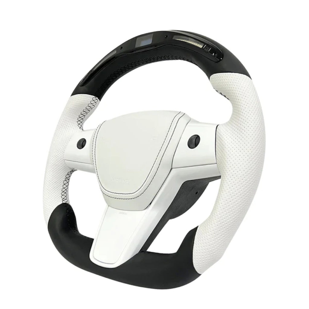 TESEVO LED Sport Leather Steering Wheel for Model 3/Y 【Style 20】