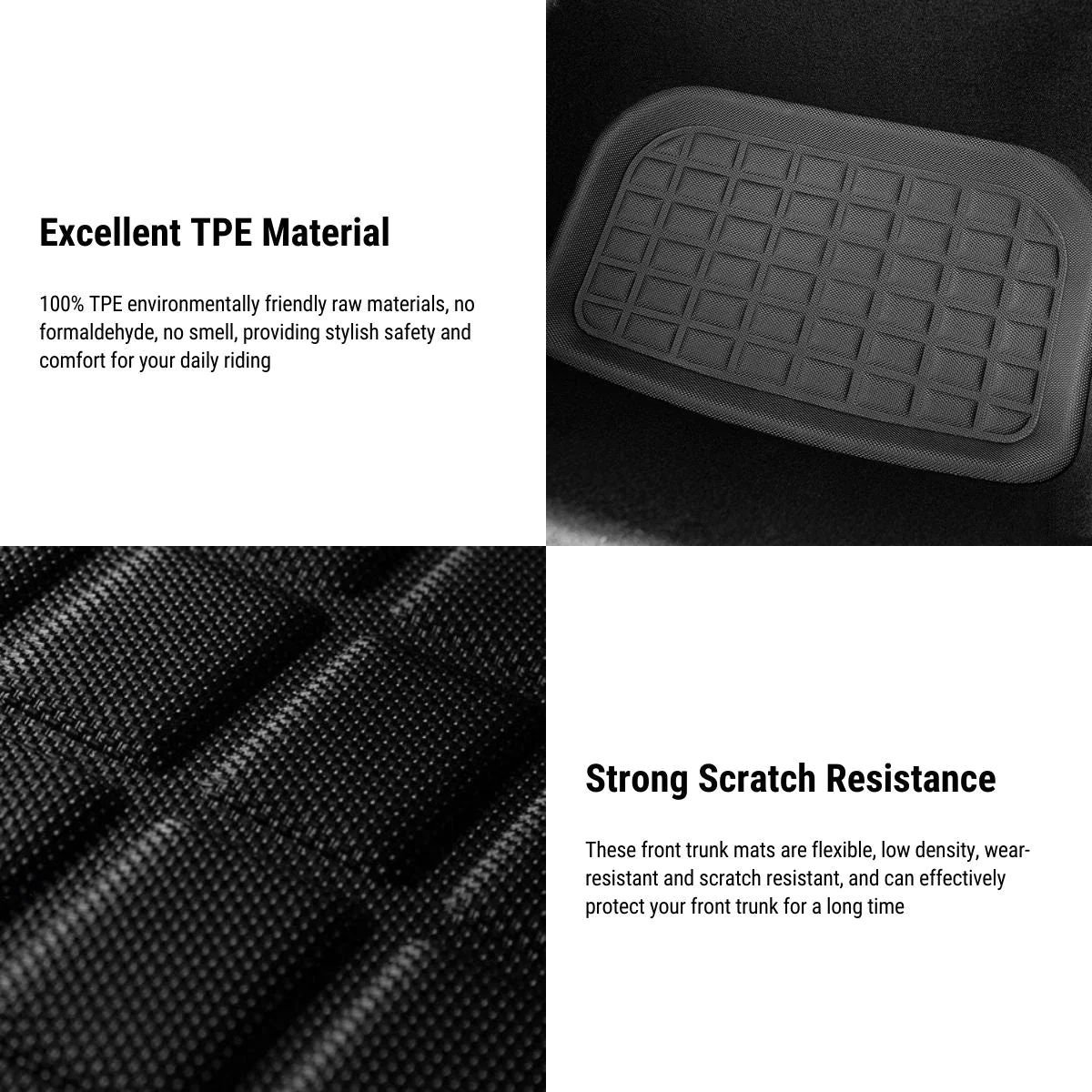 TESEVO All Weather 3D Front Trunk Mats for Tesla Model Y-TESEVO