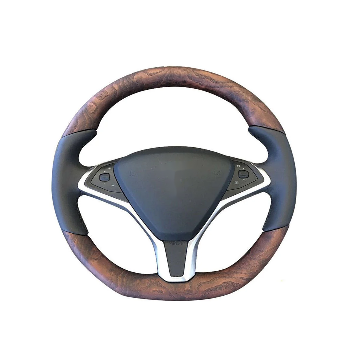 Tesla Model S Figured Ash Steering Wheel【Style 12】
