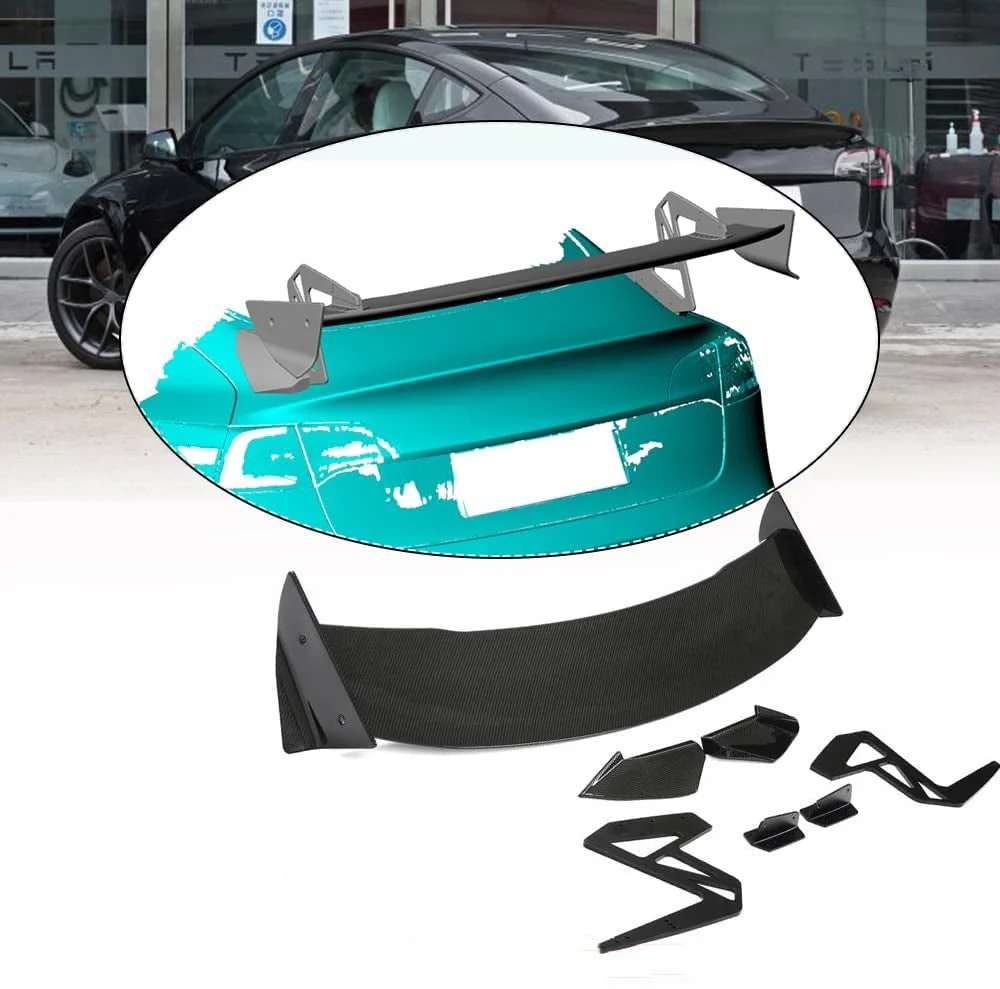 TESEVO GT SPORTLINE Dry Carbon Fiber Rear Trunk Spoiler for Model 3