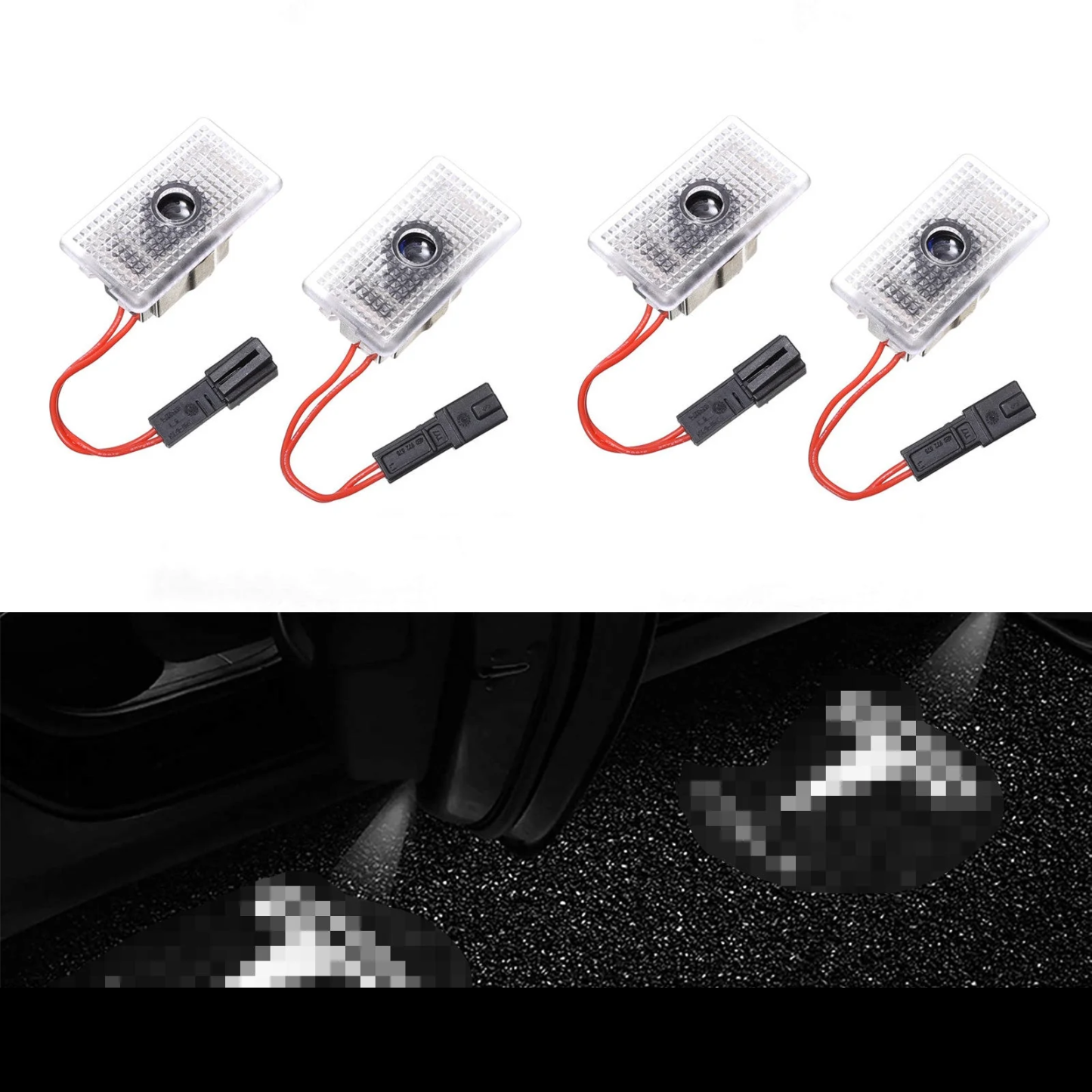 TESEVO LED Logo Tesla Puddle Lights for Model 3/Y/S/X-TESEVO