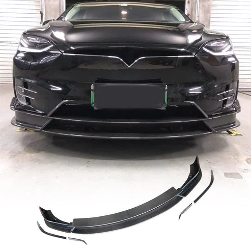 TESEVO Spoiler Front Lip - Rear Molded Carbon Fiber for Model X-TESEVO
