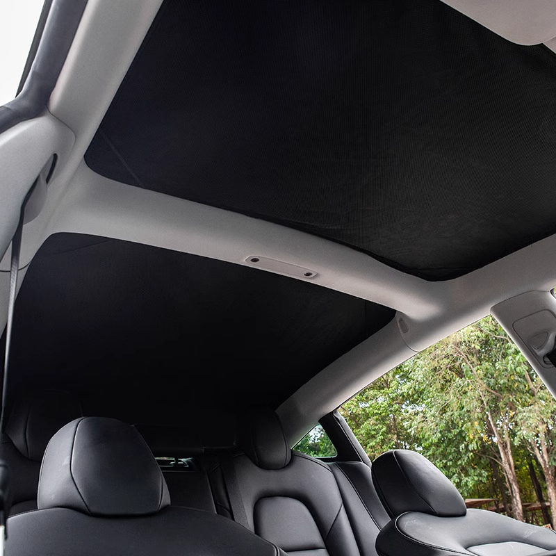 TESEVO Front Rear Glass Roof Sunshade for Model 3-TESEVO