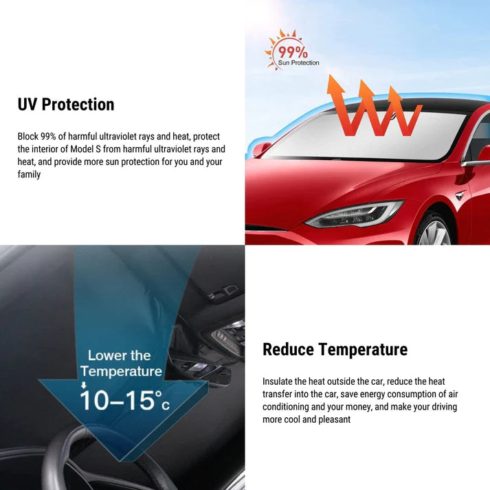 TESEVO Windshield Sunshade for Model S-TESEVO