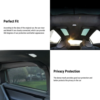 TESEVO Side Car Window Sunroof Sunshades for Model X
