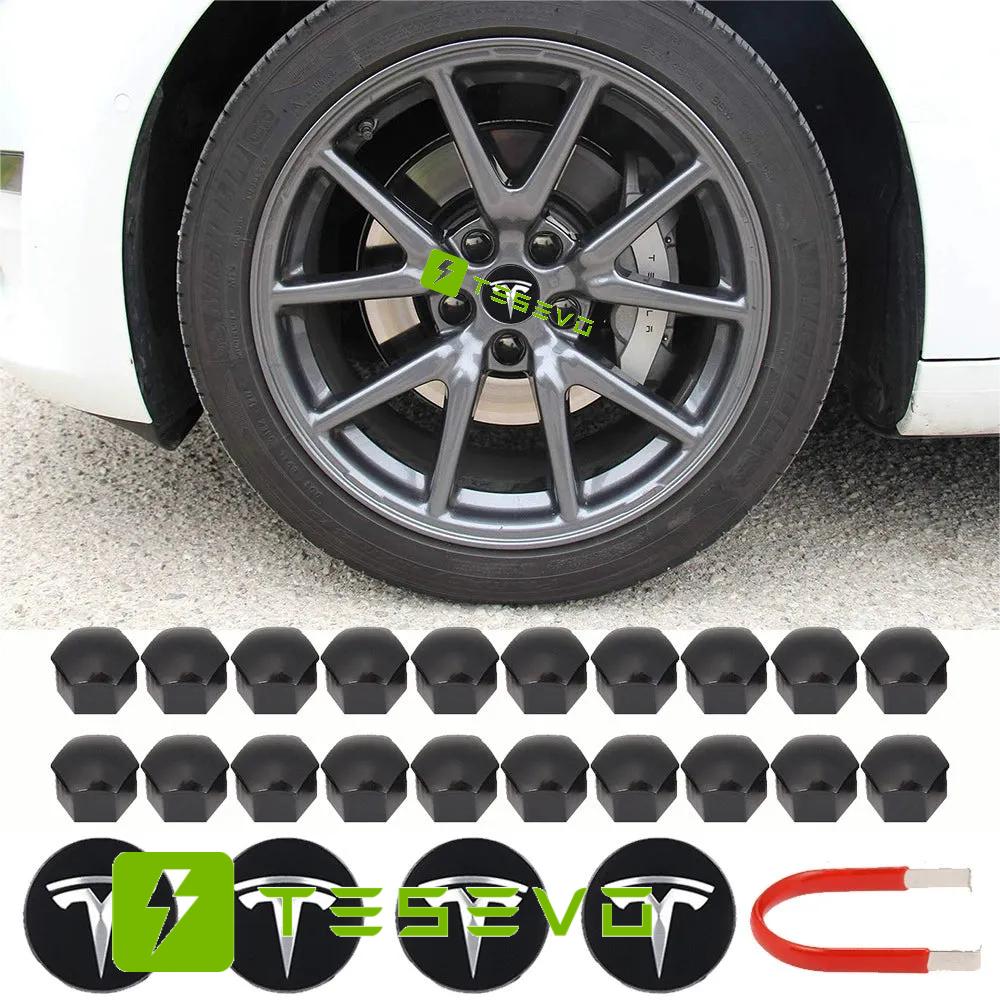 TESEVO Center Wheel Center Cap Kit with Puller for Model 3/Y/S/X