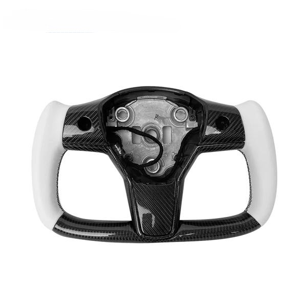 TESEVO Yoke Steering Wheel Mods for Model 3 / Y Plaid 【Style 9】-TESEVO