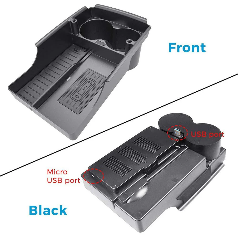 TESEVO Wireless Phone Charger Center Console Organizer for Model S/X