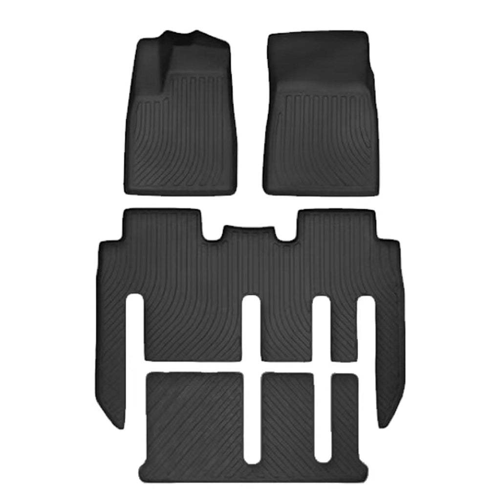 TESEVO All Weather TPE Floor Mats for Model X 7 Seats