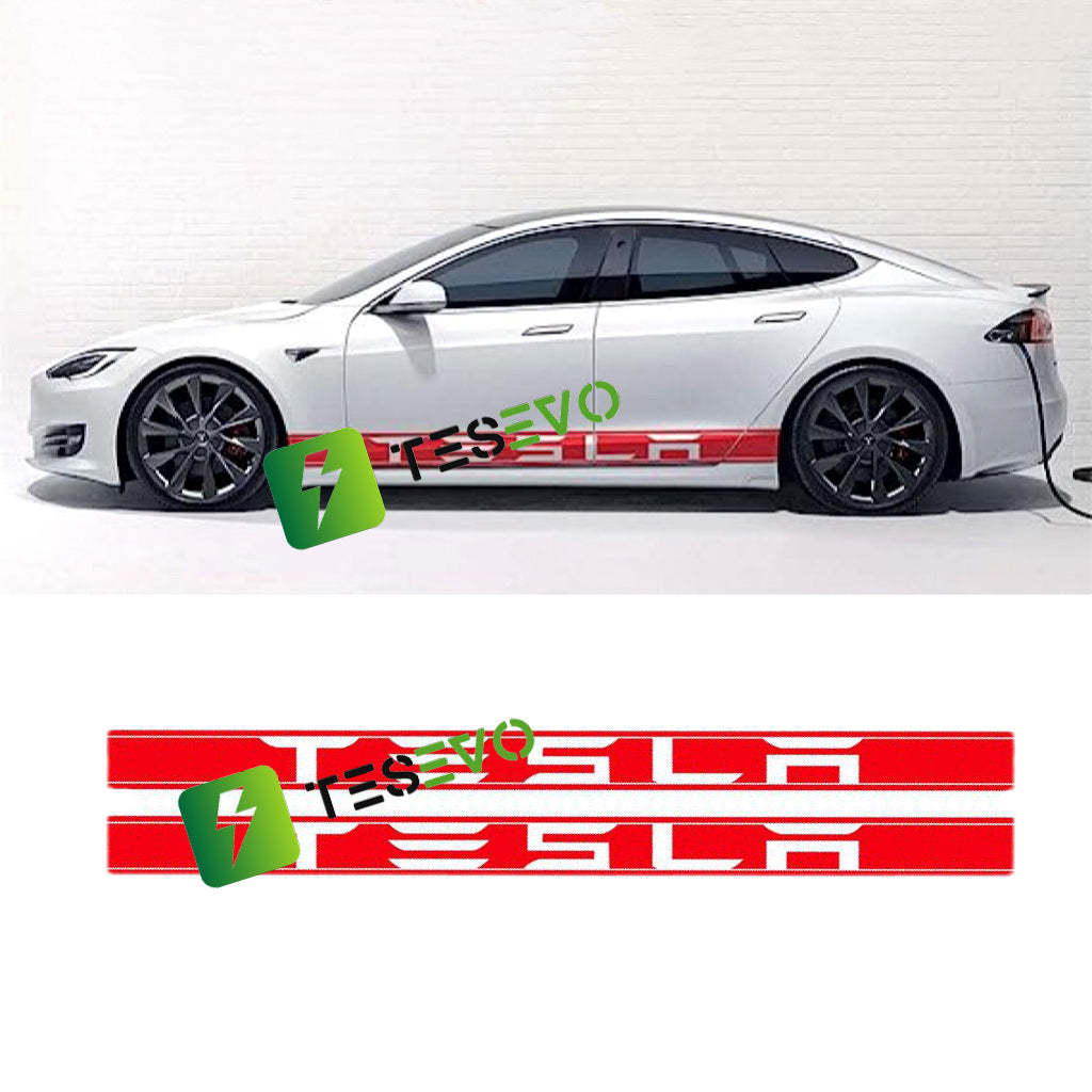 Car Door Side Skirt Sticker for Tesla Model S/3/X/Y (2pcs)-TESEVO