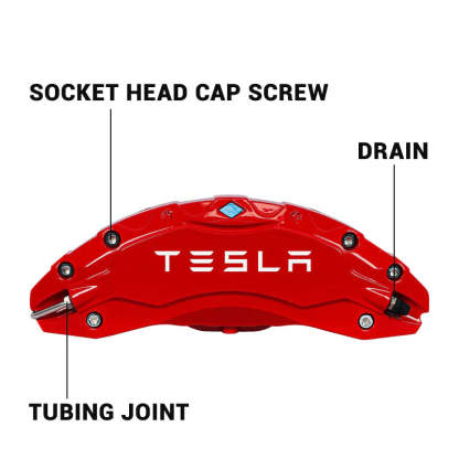 TESEVO Wheel Brake Caliper Covers for Tesla Model 3/Y-TESEVO