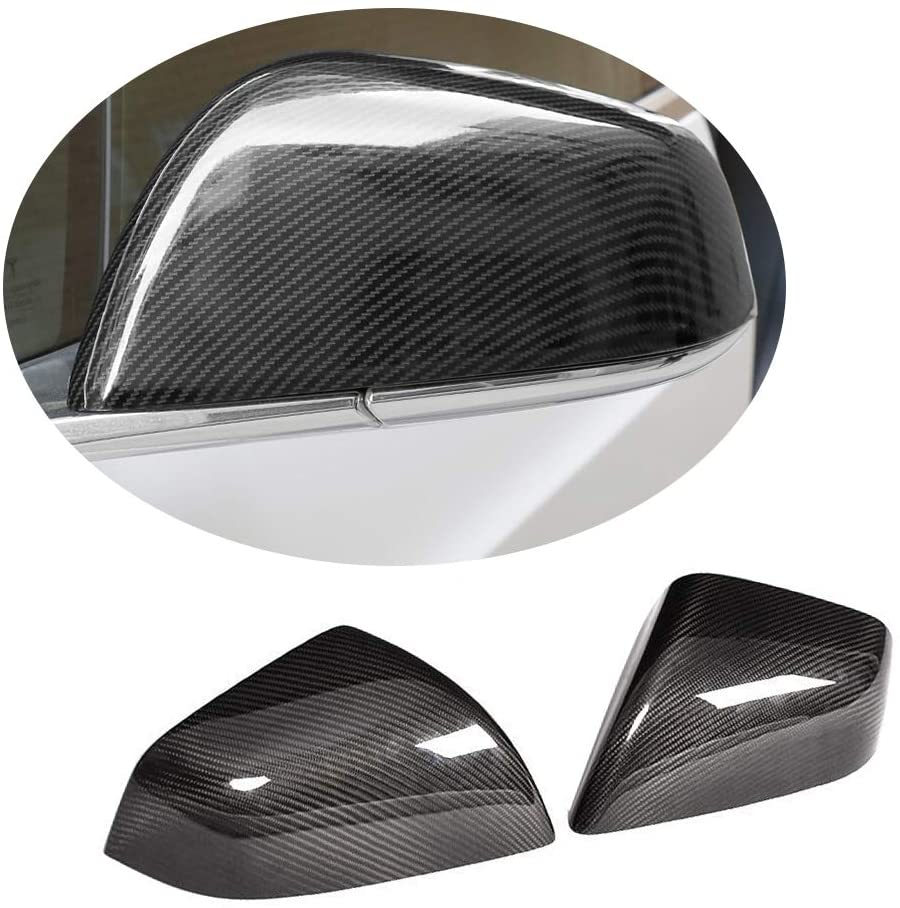 TESEVO Real Carbon Rear View Mirror Cover for Model S