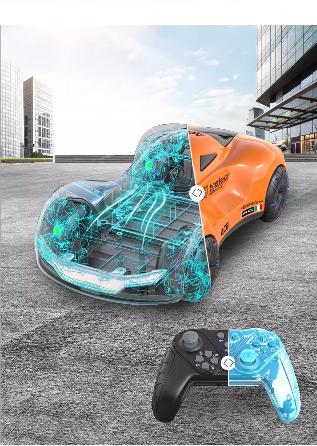 Meteor supercar remote control drive car