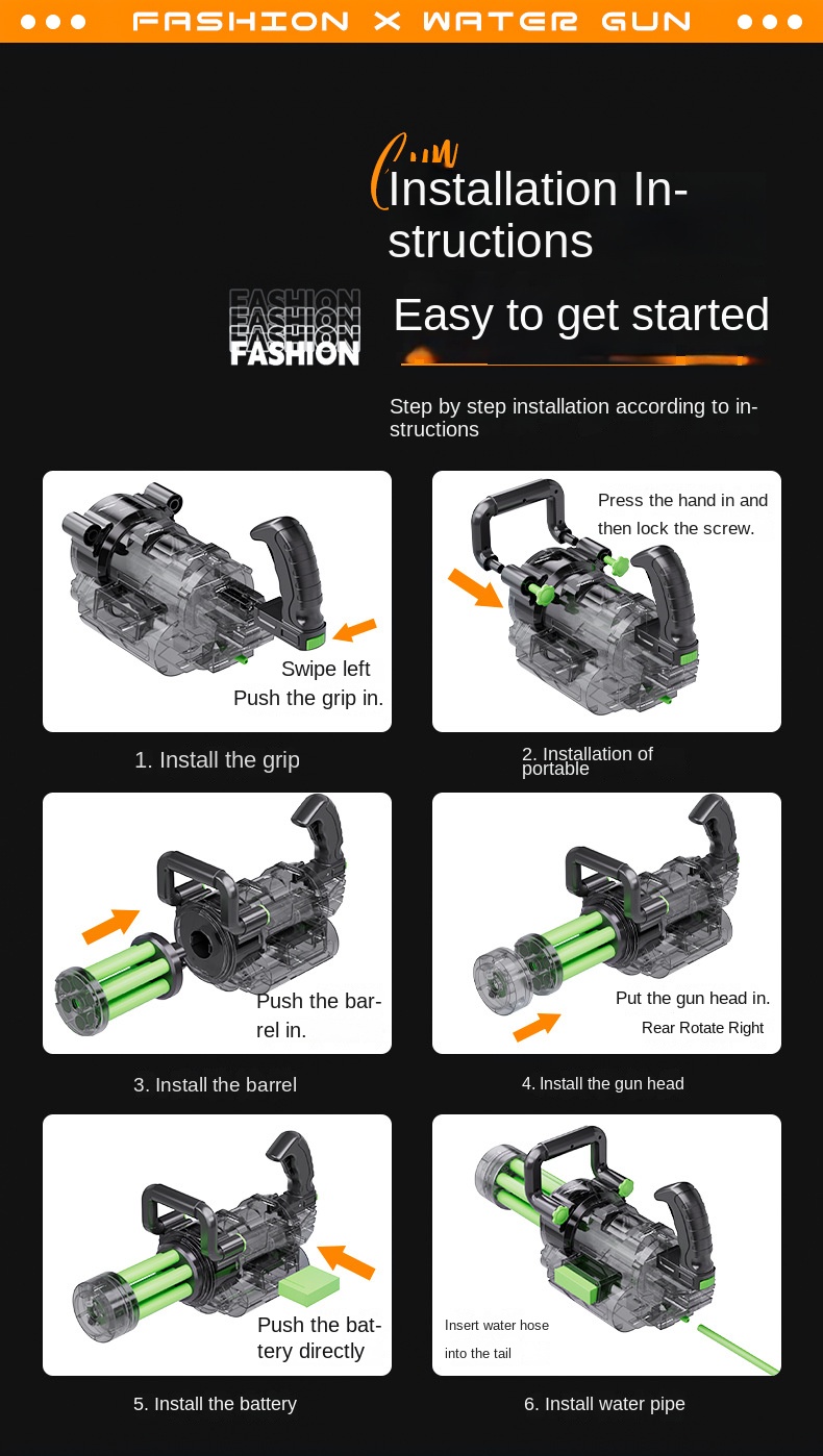 Fire god Gatlin water gun