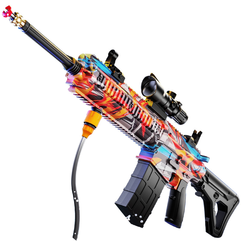 Camouflage M416 High-Pressure Electric Water Gun Toy