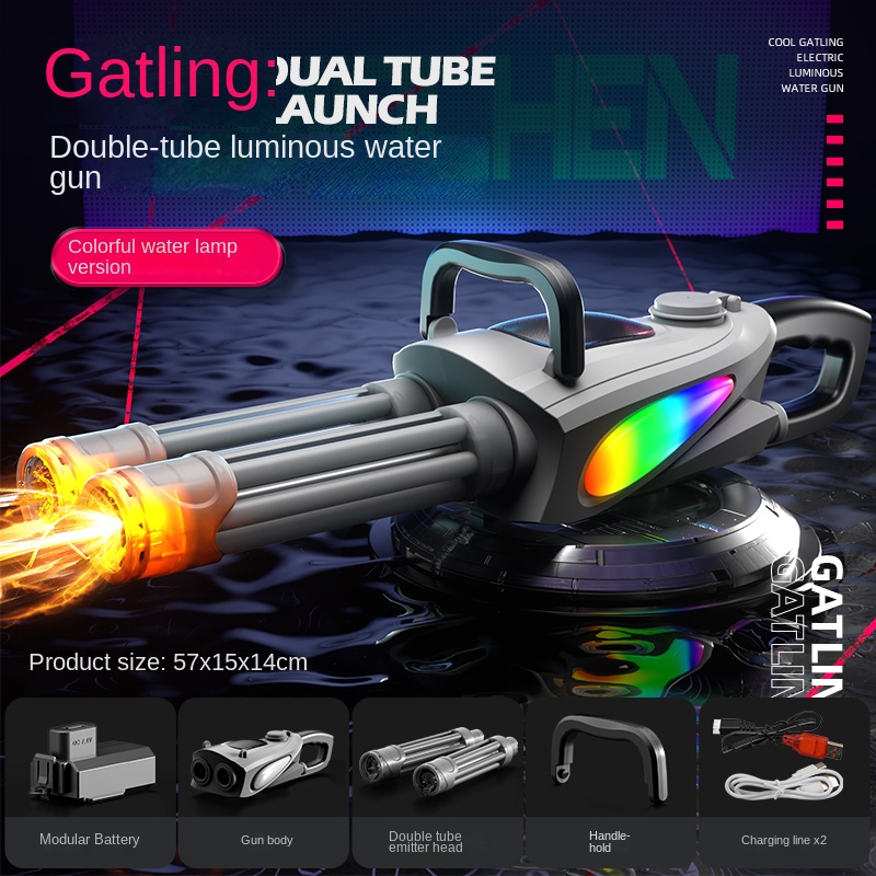 Light double Gatling stand
