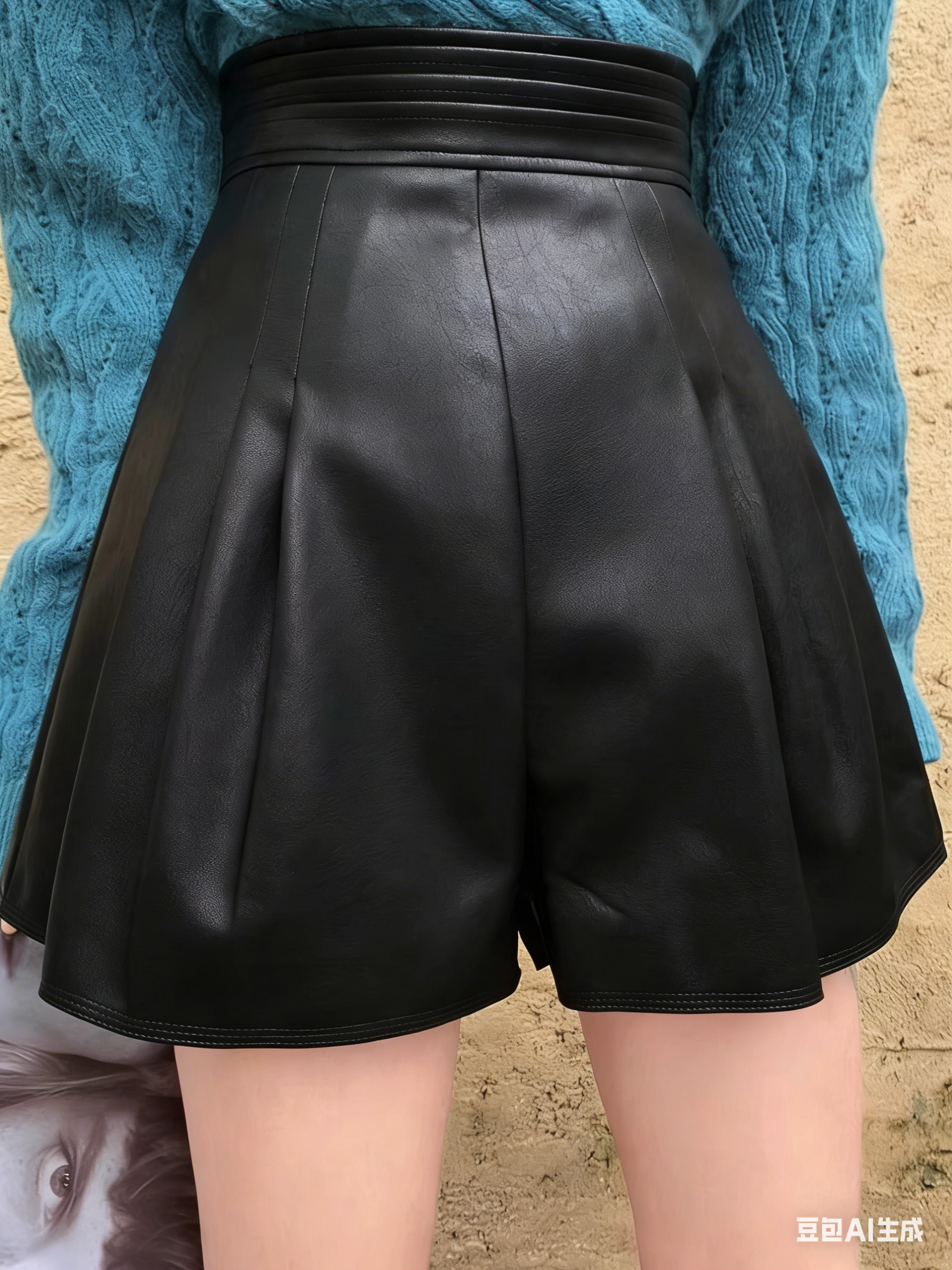 High-Waisted A-Line Pleated Shorts