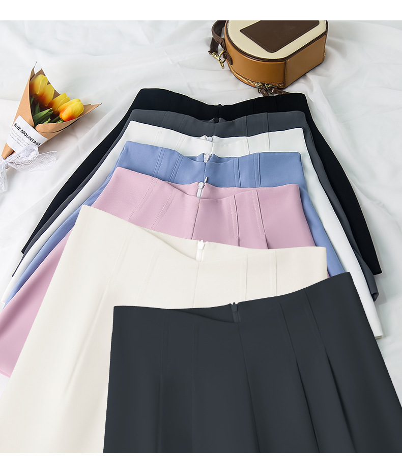 A-line High Waist Suit Shorts