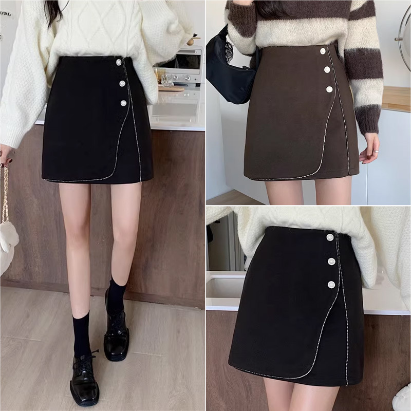 Inaya Black Asymmetrical Skirt