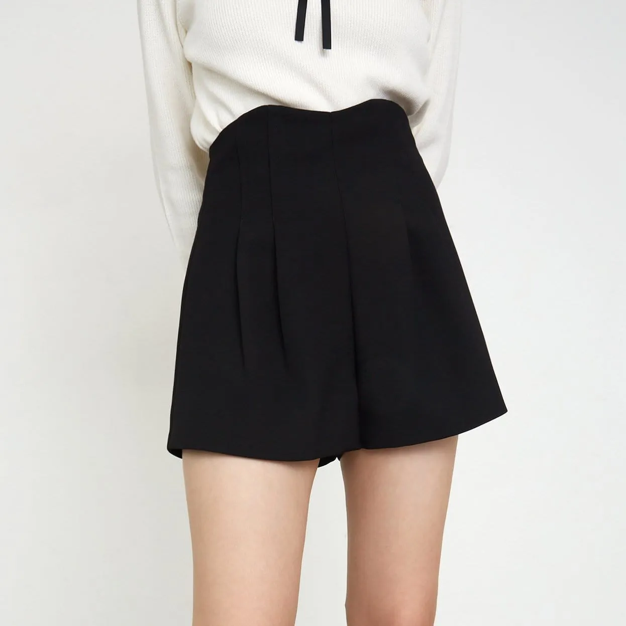 A-line High Waist Suit Shorts