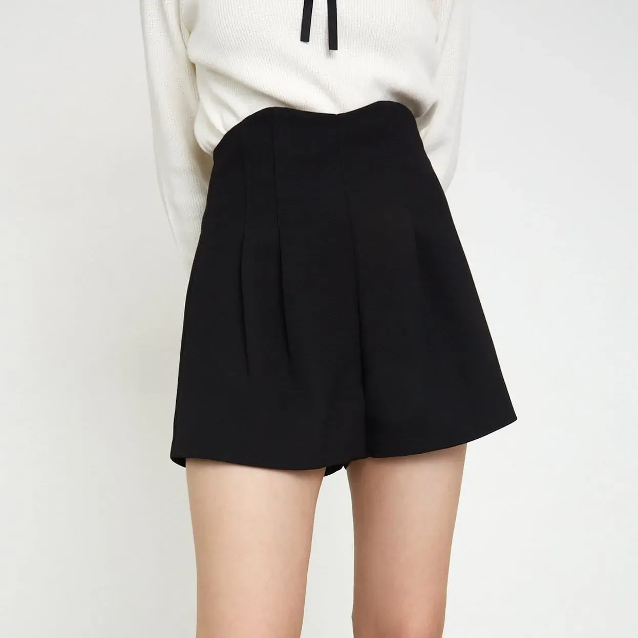 A-line High Waist Suit Shorts