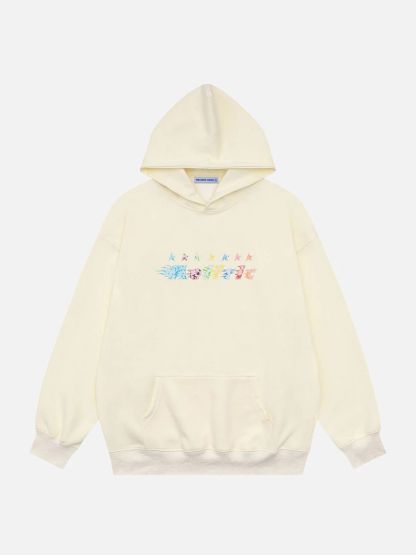 Aelfric Eden Star Embroidery Graffiti Hoodie