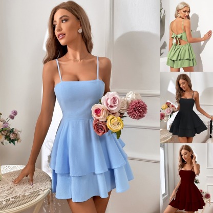 Ruffled short dress