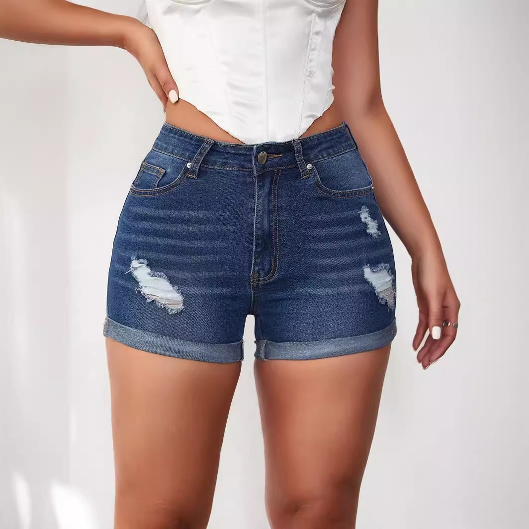 Women's Denim Shorts-J.ING