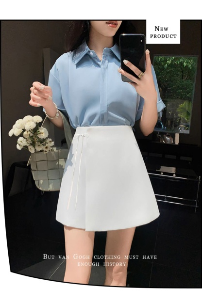 Wrap Mini Skirt with Tie Detail