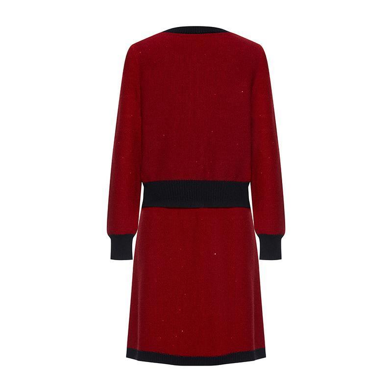 Tweed Vintage Jacket And Half-skirt Set